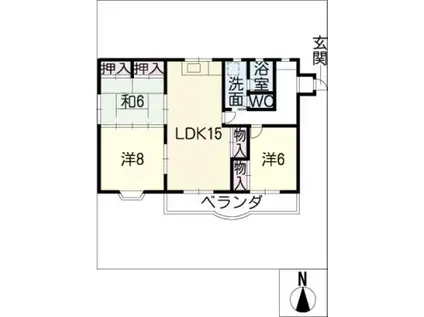 メゾンオオツカ(3LDK/1階)の間取り写真