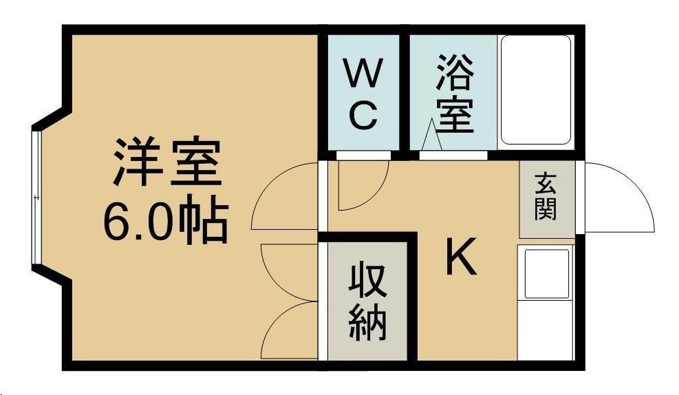 αNEXT南小泉(1K/2階)の間取り写真