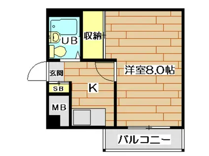 ホーミーレジデンス(1K/1階)の間取り写真