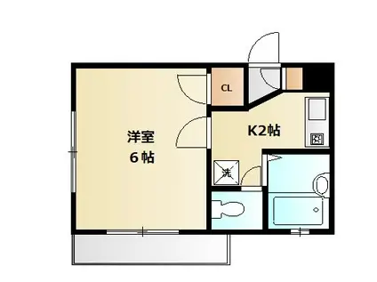 PRENDRE OHI(1K/1階)の間取り写真