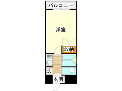 リファレンス県立大前(1K/2階)の間取り写真