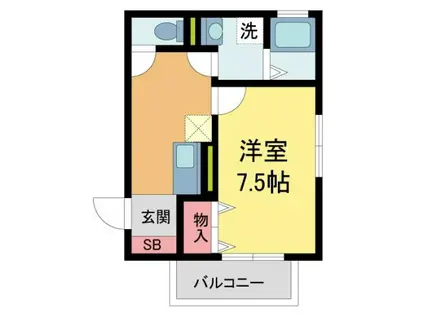 RYU21センチュリー(1K/1階)の間取り写真