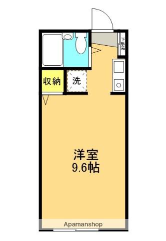 レジデンス翔(ワンルーム/1階)の間取り写真