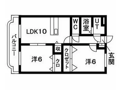 Y.M.HAYASHI(2LDK/2階)の間取り写真