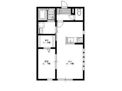 ベラ・ビスタ(1LDK/2階)の間取り写真