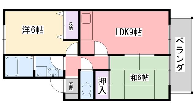 マドレミホ(2LDK/1階)の間取り写真