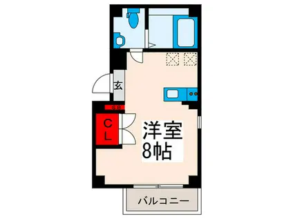 FAIR町屋CREST(ワンルーム/1階)の間取り写真