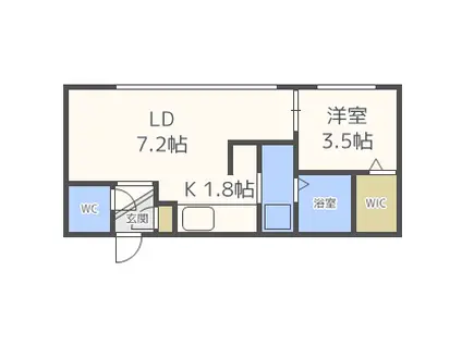 DIAGE PARK(1LDK/4階)の間取り写真