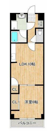 コーポ照力(1LDK/2階)の間取り写真