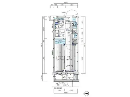 メインステージ大森(2K/1階)の間取り写真