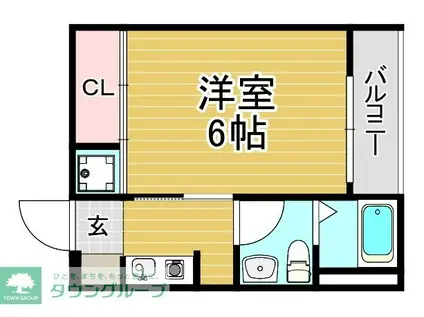 CASAMENTO CALCE(1K/2階)の間取り写真