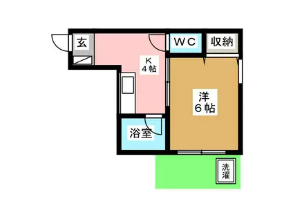 メゾンサカイ(1K/1階)の間取り写真