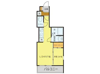 ココリ柏木(1LDK/2階)の間取り写真