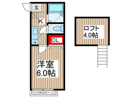 第37アベニュー(1K/2階)の間取り写真