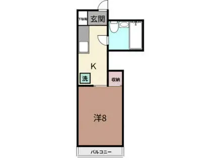 メゾン603(1K/1階)の間取り写真