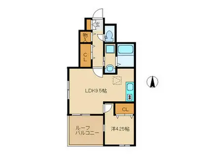 メゾンドEXE (1LDK/1階)の間取り写真