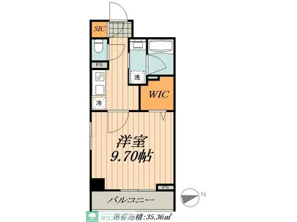 ロイヤルカーサ千種(1K/3階)の間取り写真