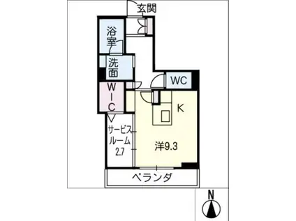 リオリエント郡上八幡(ワンルーム/3階)の間取り写真