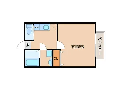 PADDINGTON南小泉(1K/3階)の間取り写真