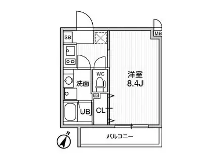 ALTERNA北品川 オルタナ北品川(1K/12階)の間取り写真