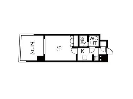 シーズンフラッツ高田馬場リバーサイドサウス(1K/1階)の間取り写真