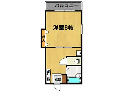 メゾンクラージュ(1DK/4階)の間取り写真