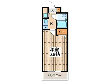 ハーモニー上北沢(1K/1階)の間取り写真