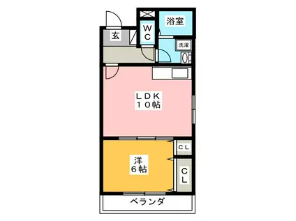 フィールドコート フォリア(1LDK/4階)の間取り写真