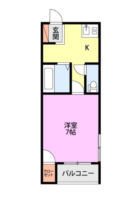 SAJA-SKY2ND(1K/2階)の間取り写真