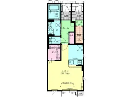 ディアコート紫波(ワンルーム/1階)の間取り写真