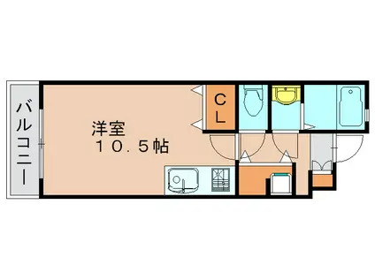 ジョイポルタ北原(ワンルーム/4階)の間取り写真