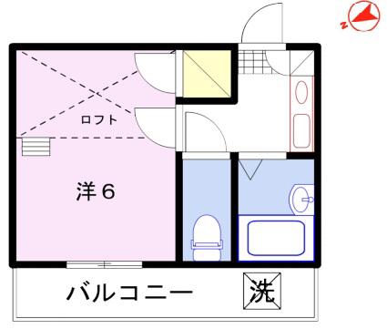 グラーノ・メゾン東姫路駅前(1K/2階)の間取り写真