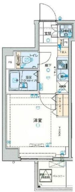 ジェノヴィア桜台グリーンウォール(1K/3階)の間取り写真