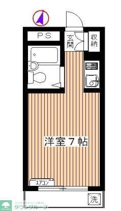 パール925(ワンルーム/1階)の間取り写真