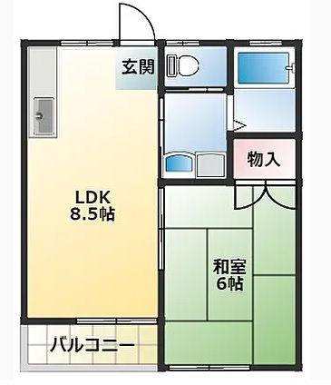MP-II番館(1LDK/1階)の間取り写真