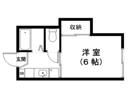 アムネス音羽(1K/1階)の間取り写真