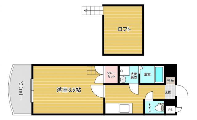 リファレンス門司駅前(1K/8階)の間取り写真