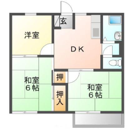 ファミール新宿(3DK/1階)の間取り写真