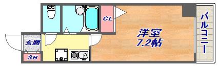 ワコーレ六甲アーベイン(1K/3階)の間取り写真