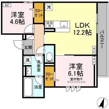 D-PRECIOUS高野台(2LDK/3階)の間取り写真