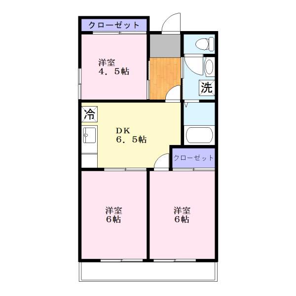 染谷ビル(3DK/3階)の間取り写真