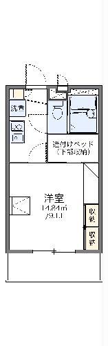 レオパレスヤマハ(1K/2階)の間取り写真