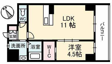 シャイン72ビル新山口駅前(1LDK/5階)の間取り写真