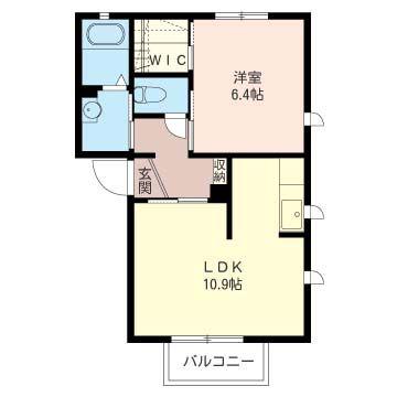 プリンセス弐番館(1LDK/1階)の間取り写真