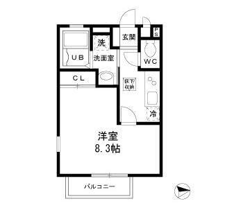 フォレストメゾンSK(1K/1階)の間取り写真