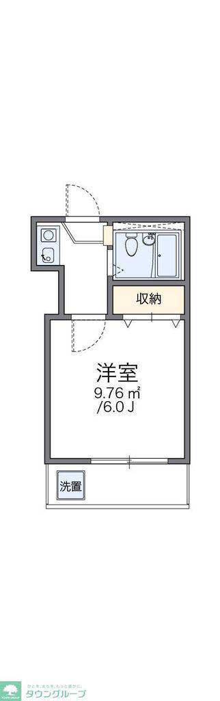 レオパレス新中野第2(1K/2階)の間取り写真