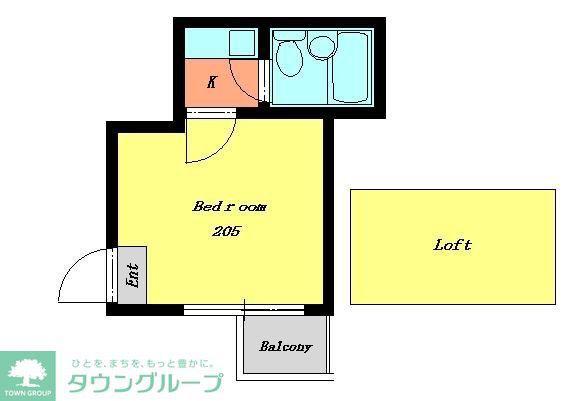 セドルハイム桜台C(1K/1階)の間取り写真