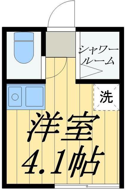 大瀬アパート(ワンルーム/1階)の間取り写真