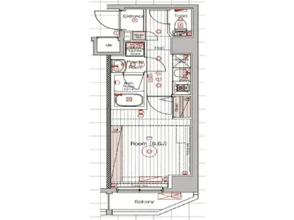ブライズ蒲田ウエスト(1K/2階)の間取り写真