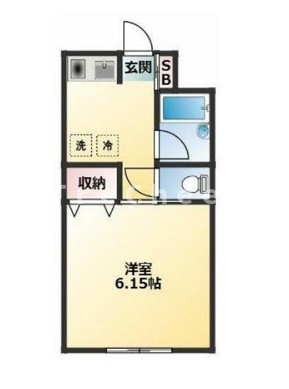 サンイースト(1K/2階)の間取り写真